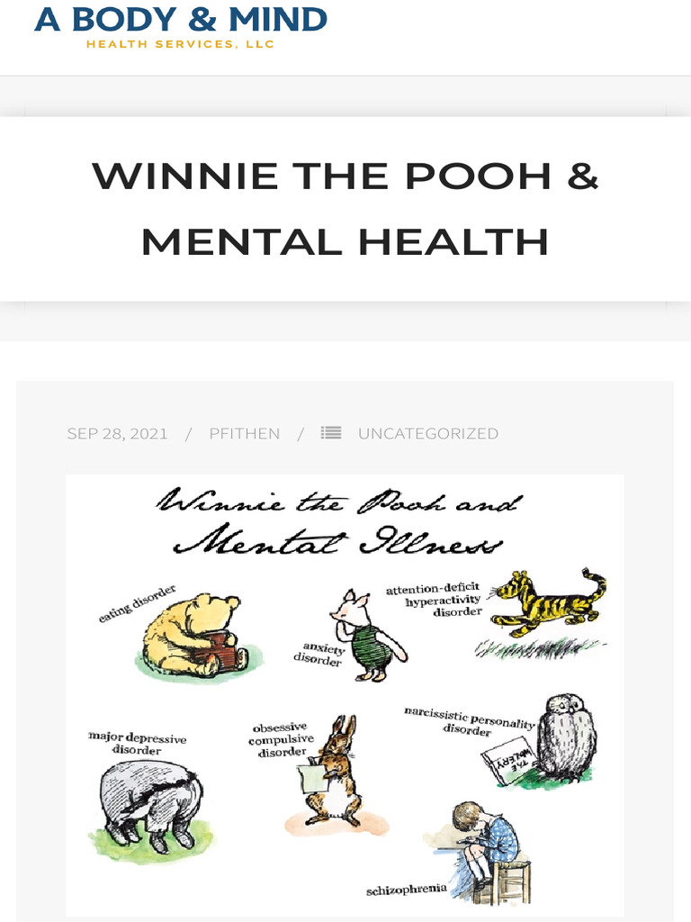 Winnie The Pooh & Mental Health - ABM Health Services | PDF
