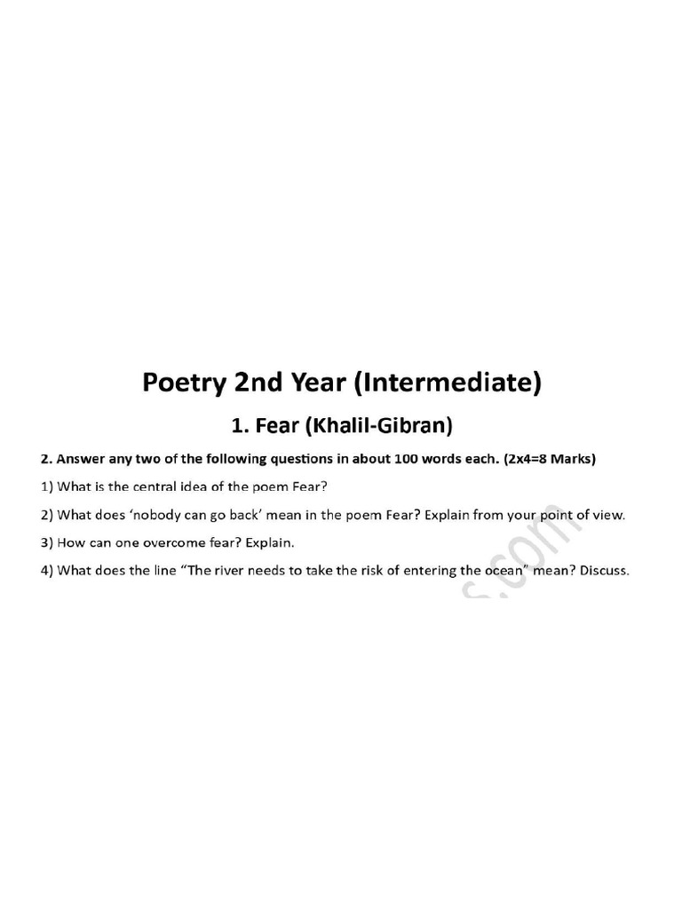 Intermediate 2st Year Poetry TelanganaNotes PDF - Page-0001 | PDF