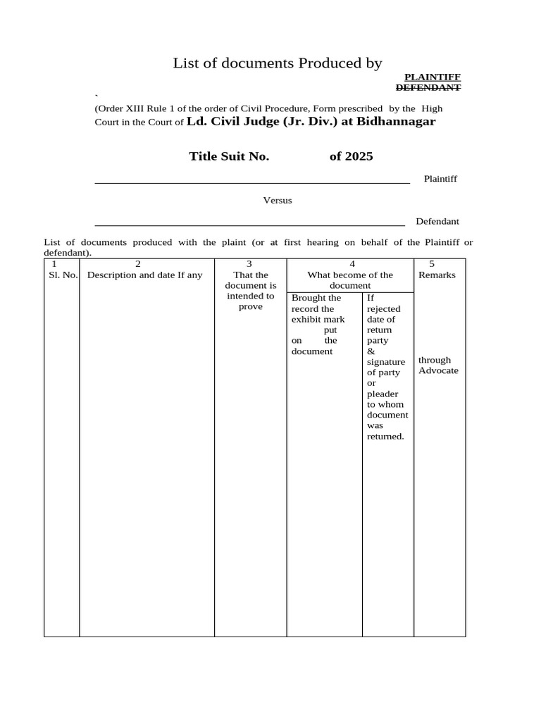 List of Legal Documents for Court Case | PDF