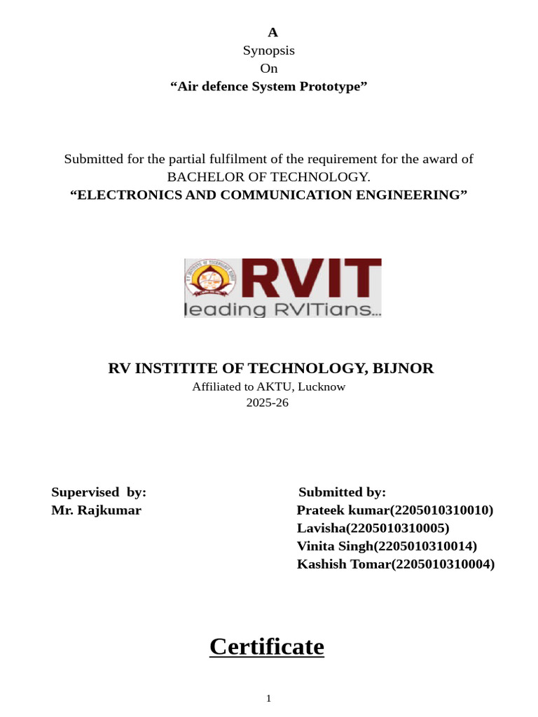 Air Defence System Prototype Project | PDF | Unmanned Aerial Vehicle ...