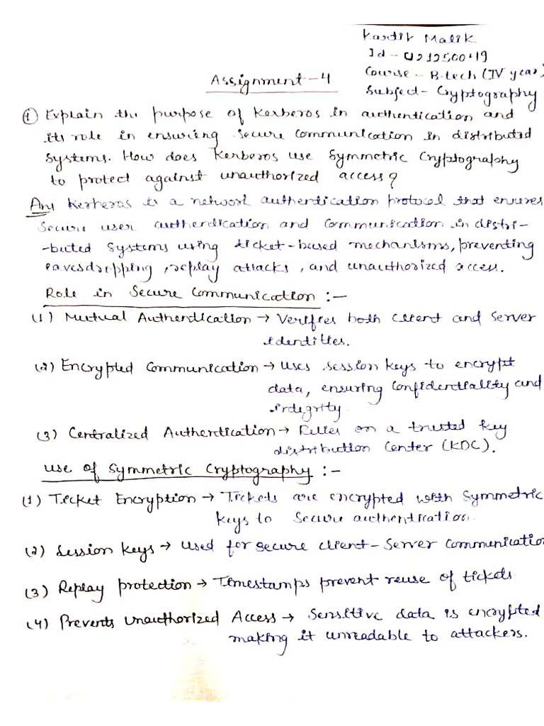 Assignment - 4 (Cryptography) | PDF