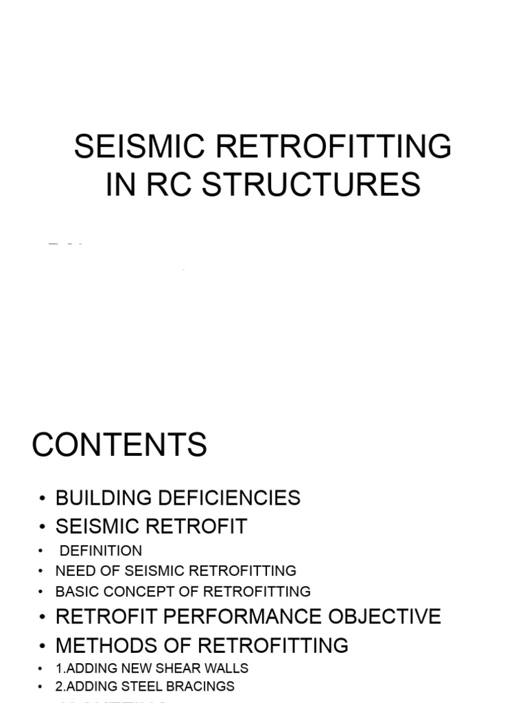 Seismic Retrofitting Methods for RC Structures | PDF | Building ...