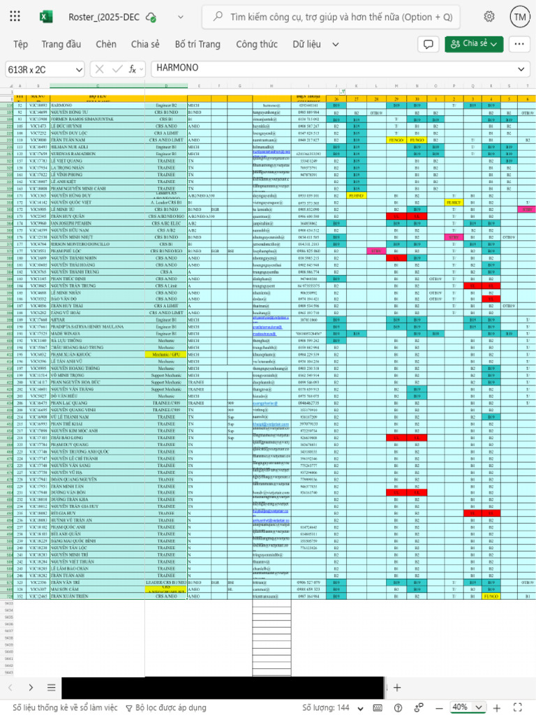 Roster (2025 DEC.xlsx | PDF