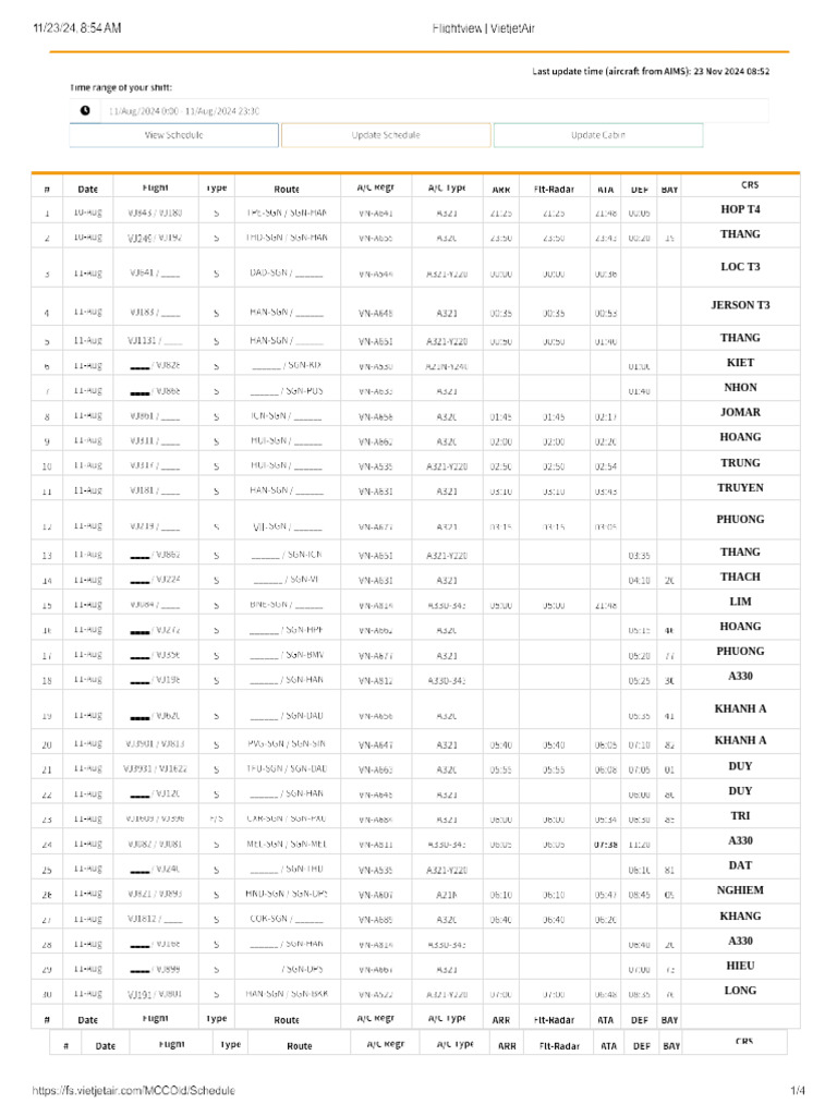 roster11-8-2024 3 | PDF