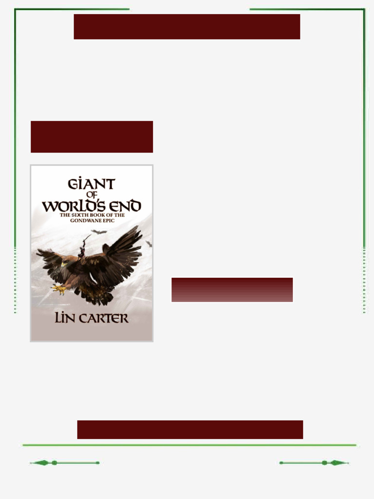 Giant of World s End 1st Edition Lin Carter online eBook version | PDF
