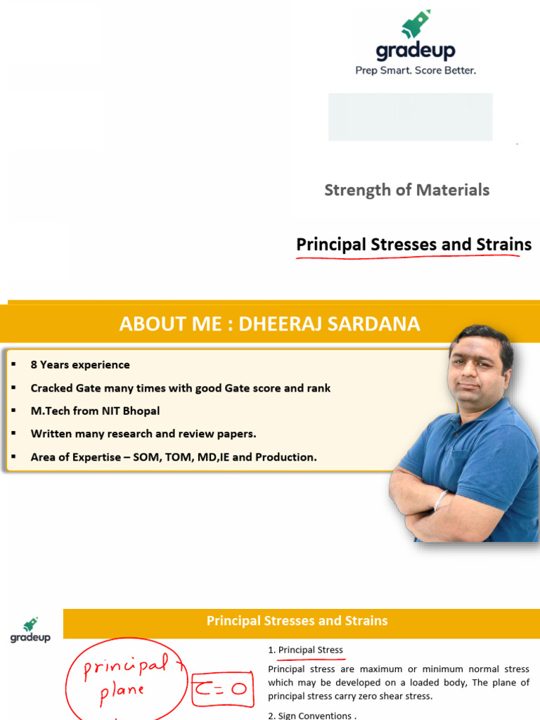 Principal Stresses and Strains Explained | PDF | Stress (Mechanics ...