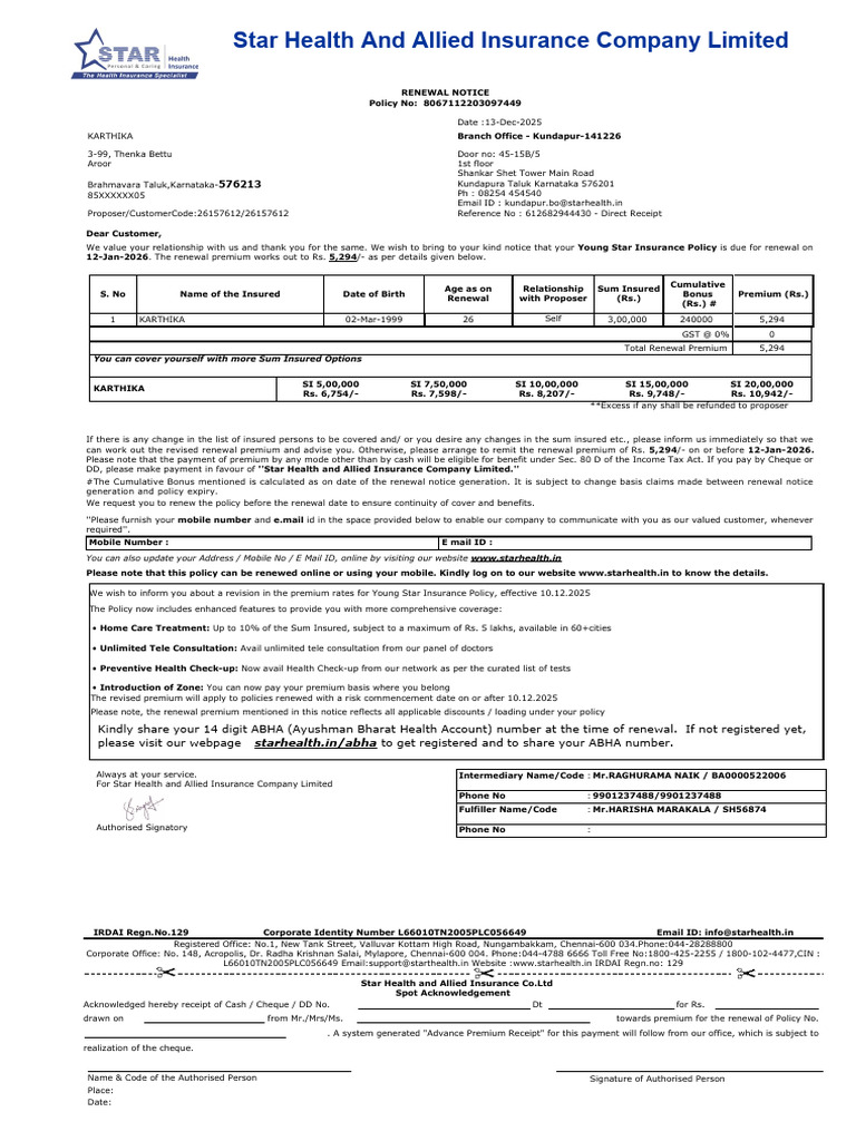 612682944430_Renewal_Notice | PDF | Insurance | Financial Services