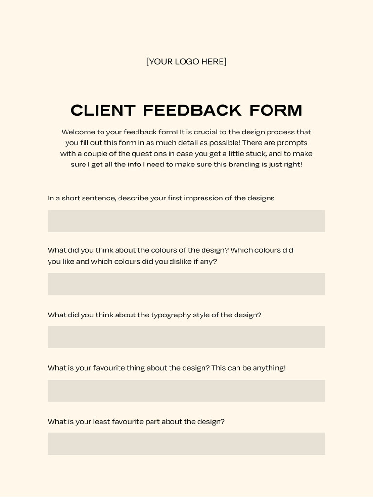 Feedback Form | PDF