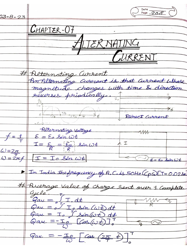 Ch-7 Alternating Current | PDF