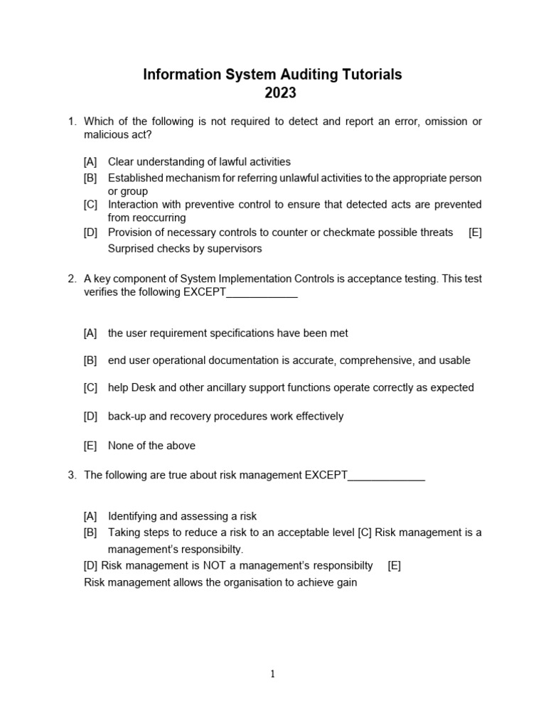 Information System Auditing Guide | PDF | Audit | Internal Control