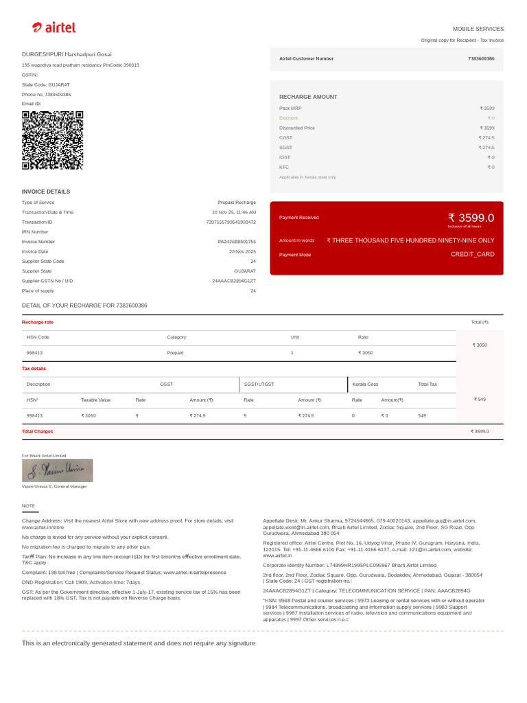 7397155799541993472-1 | PDF | Invoice | Payments
