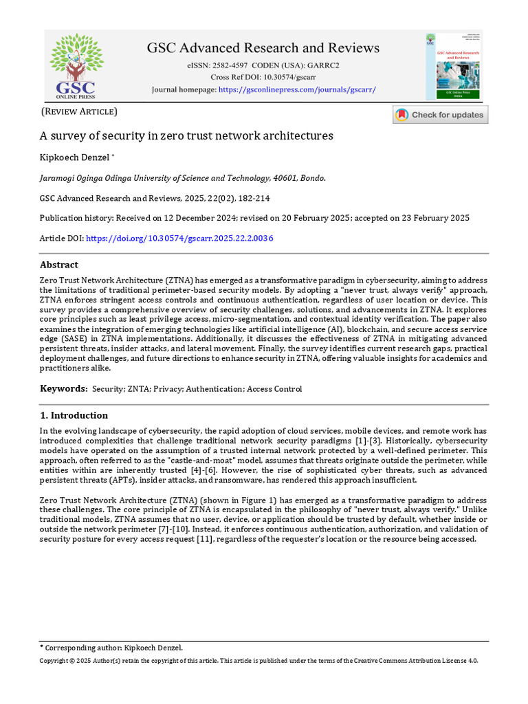 Security Challenges in Zero Trust Networks | PDF | Security | Computer ...