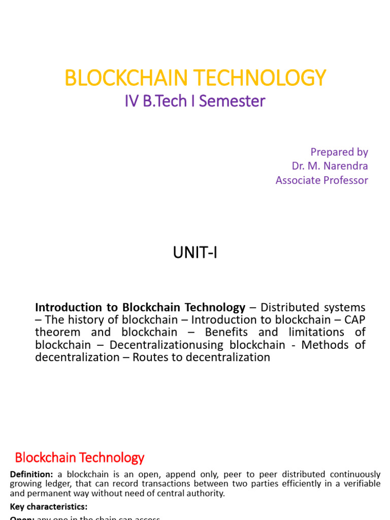 Introduction to Blockchain Technology | PDF | Peer To Peer ...
