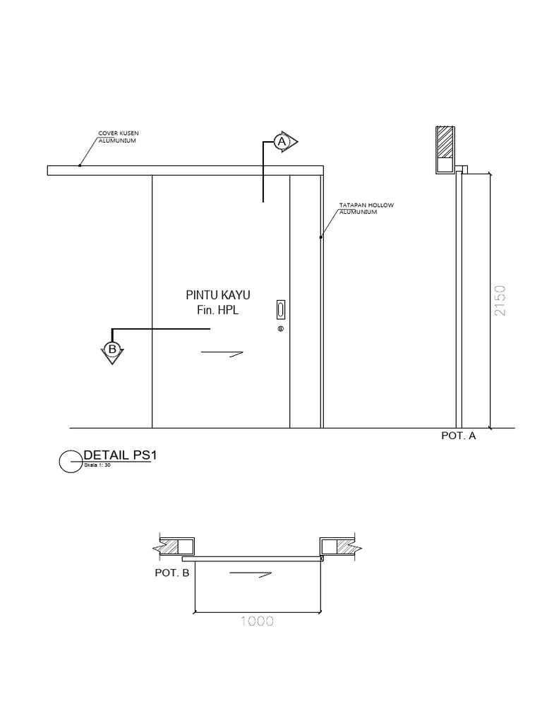 Pintu Kayu Fin. HPL: Detail Ps1 | PDF