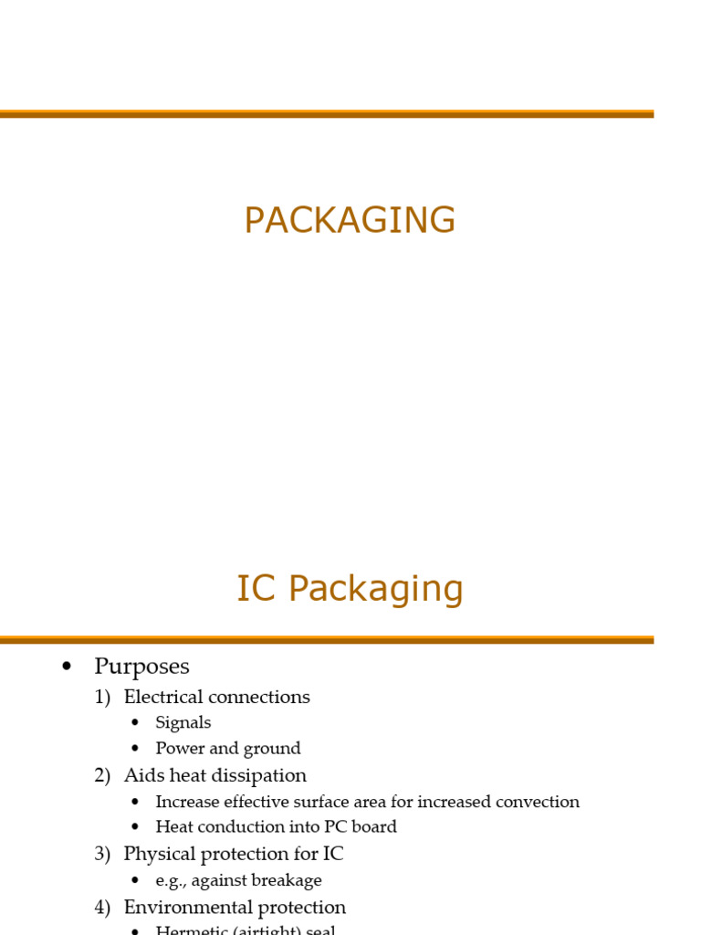 Handout.packaging | PDF | Integrated Circuit | Electronic Engineering