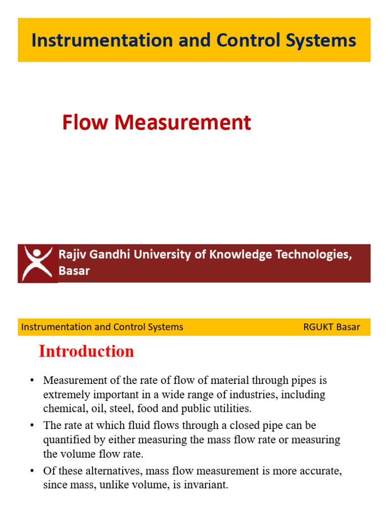 Flow Measurement Techniques Explained | PDF | Flow Measurement | Buoyancy