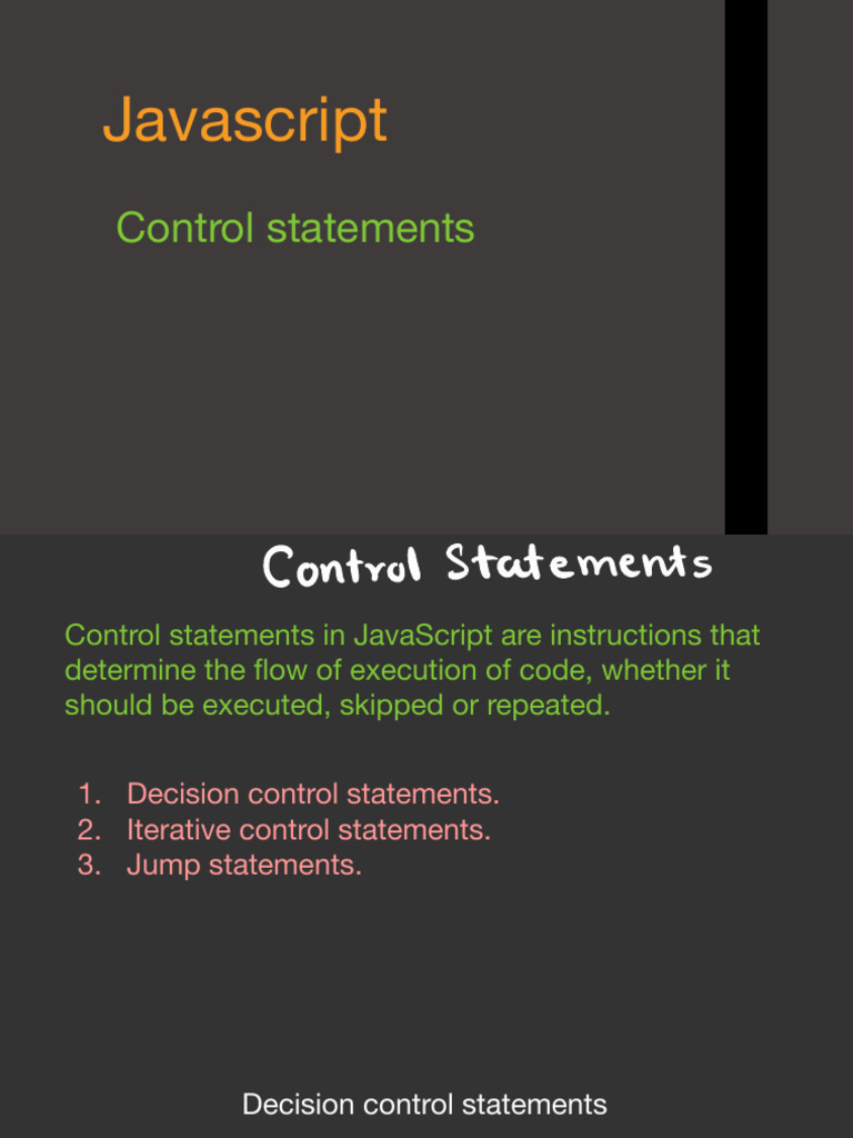 JavaScript Control Statements Explained | PDF