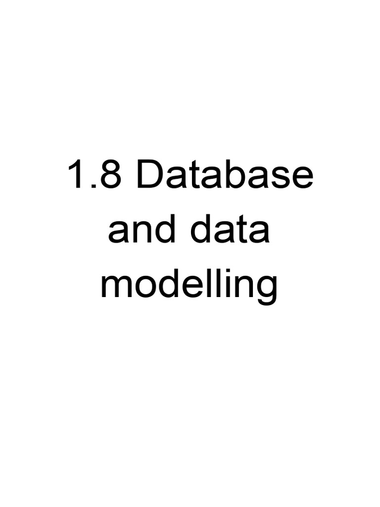 Database and Data Modelling Questions | PDF