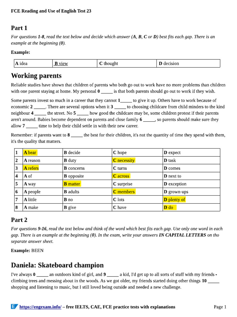 Test 23 Reading | PDF