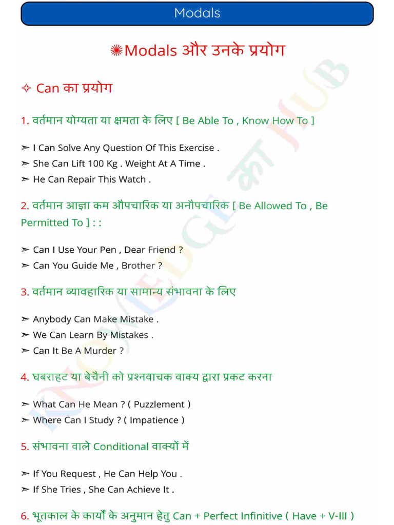 MODALS | PDF