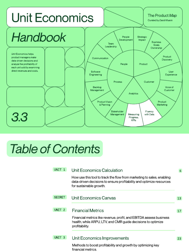 Unit Economics Handbook | PDF | Performance Indicator | Gross Margin