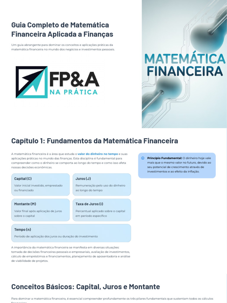Matemática Financeira: Fundamentos e Aplicações | PDF | Valor Presente ...
