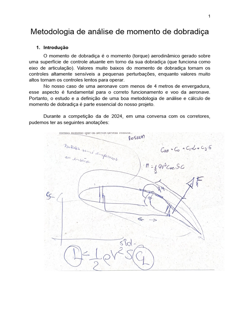 Análise do Momento de Dobradiça em Aeronaves | PDF | Aileron | Aerodinâmica