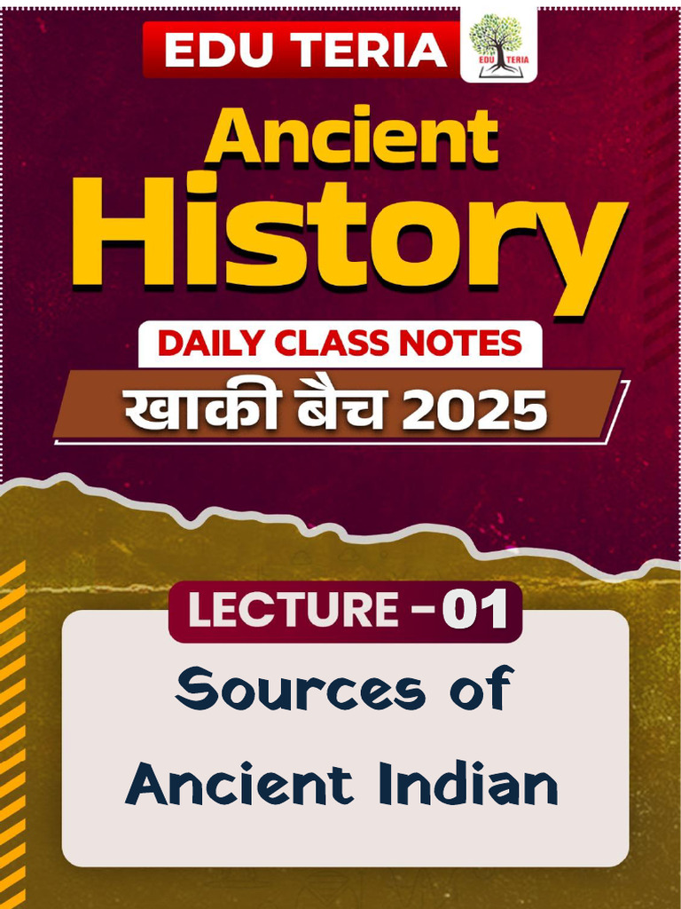 Sources of Ancient Indian History | PDF | Vedas | Upanishads