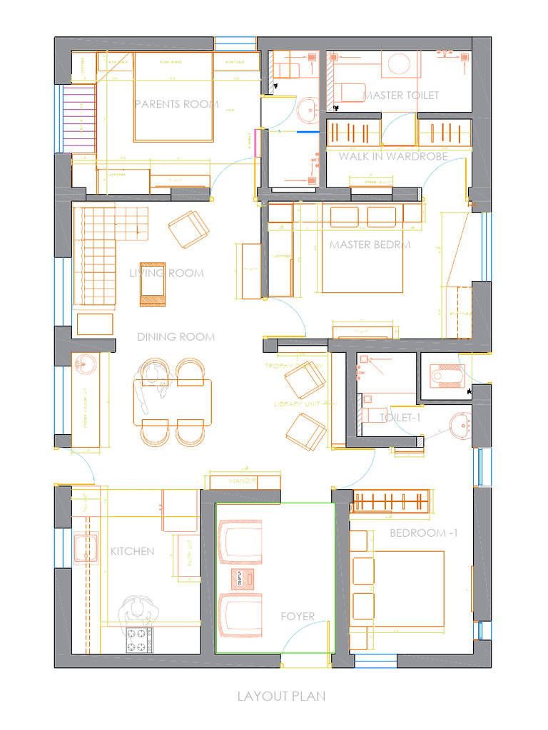 Detailed Home Layout Plan | PDF | Room | Home Economics