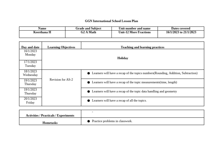 G2 Math Jan W3 | PDF