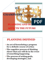 Feasting of the Champions- Planning