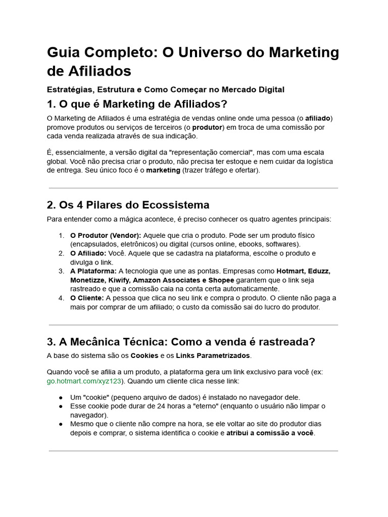 Guia Prático de Marketing de Afiliados | PDF | Marketing | Publicidade