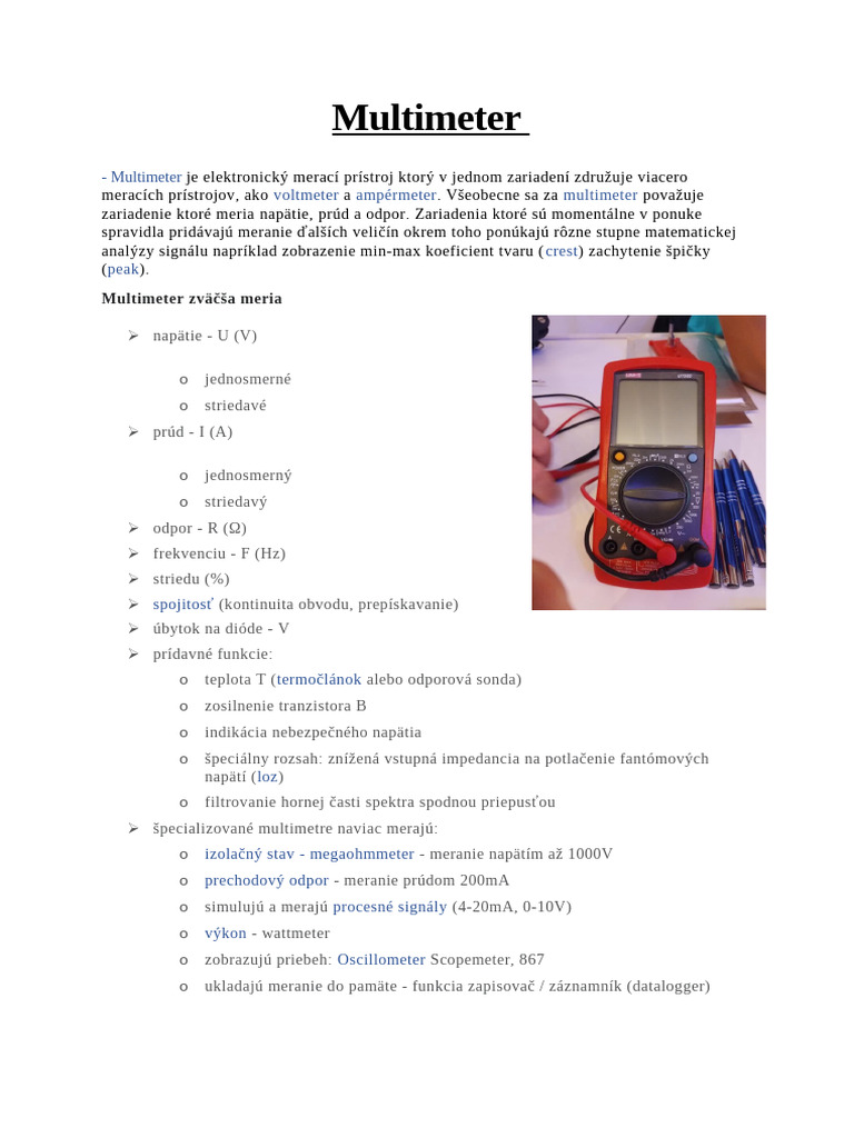 Multi Meter | PDF