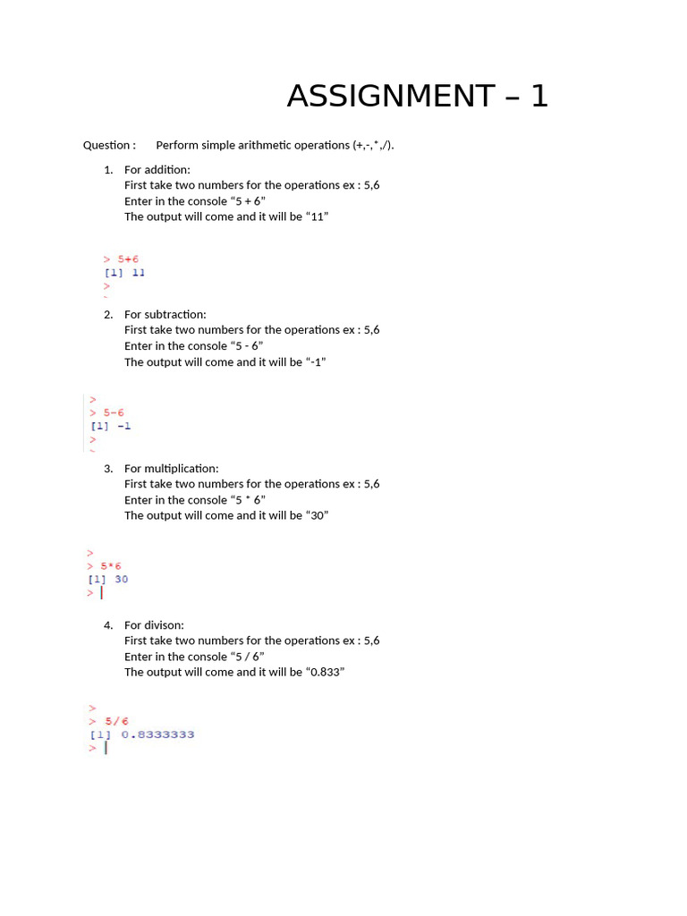 Assignment 1 | PDF