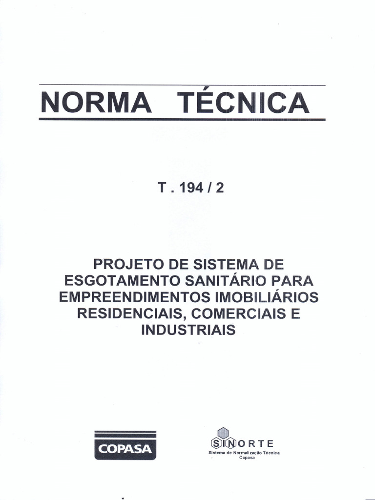 Normas Tecnicas Copasa | PDF