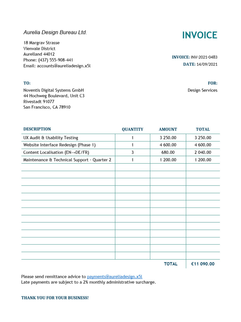 Sample PDF Invoice | PDF