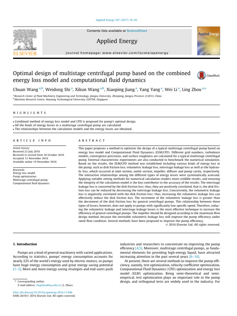 Optimize Multistage Centrifugal Pump Design | PDF | Pump ...
