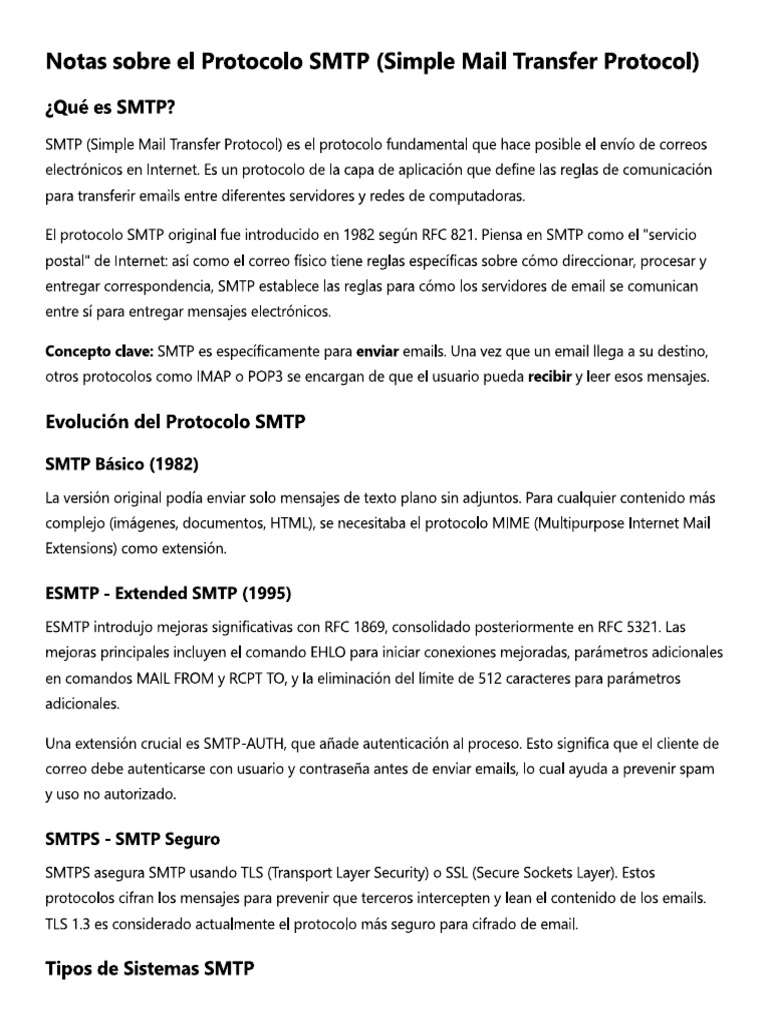 Protocolo SMTP | PDF