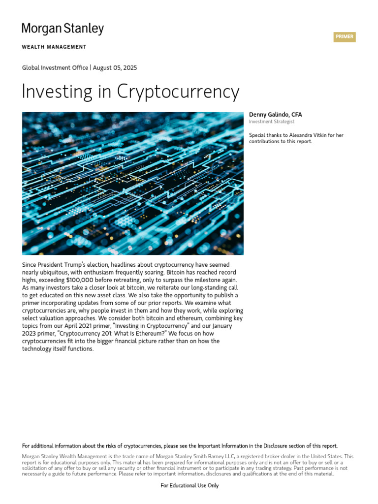 Primer - Investing in Cryptocurrency | PDF | Cryptocurrency | Bitcoin