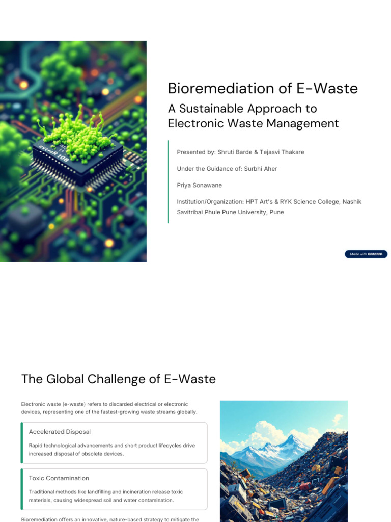 Bioremediation Strategies for E-Waste | PDF | Electronic Waste | Waste ...