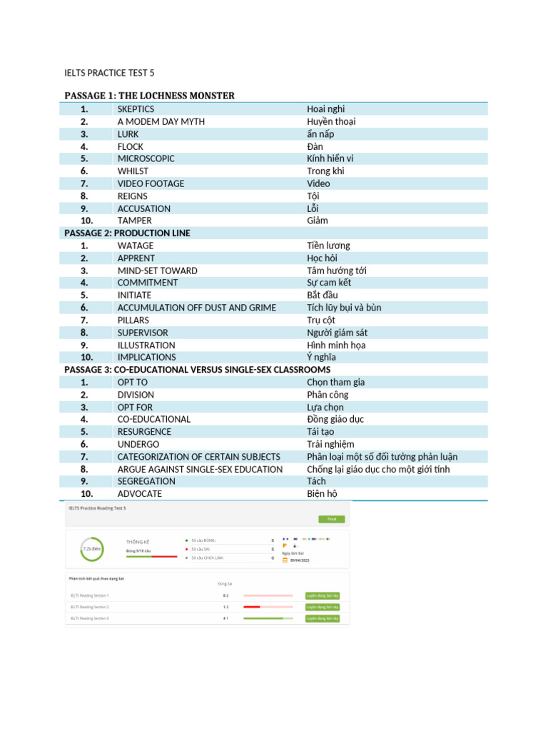 Ielts Practice Test 5 6 7 8 | PDF
