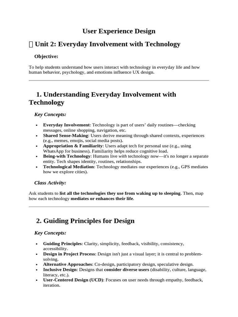 Understanding Everyday UX Design | PDF | Behavioural Sciences | Cognition