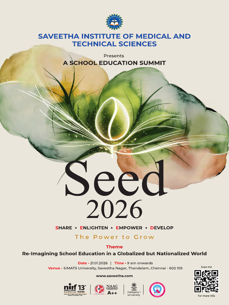 SIMATS School Education Summit - 2026 | PDF
