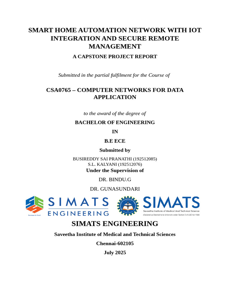 Smart Home Automation with IoT Integration | PDF | Internet Of Things ...