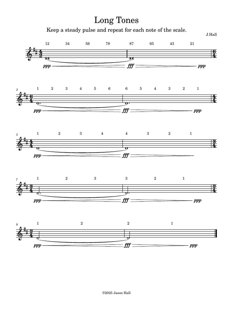 Long Tones Practice for Musicians | PDF