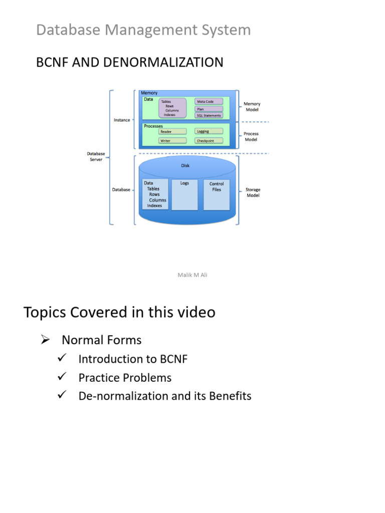 Lecture 13 BCNF and Denormalization 25112025 023910pm (1) | PDF ...
