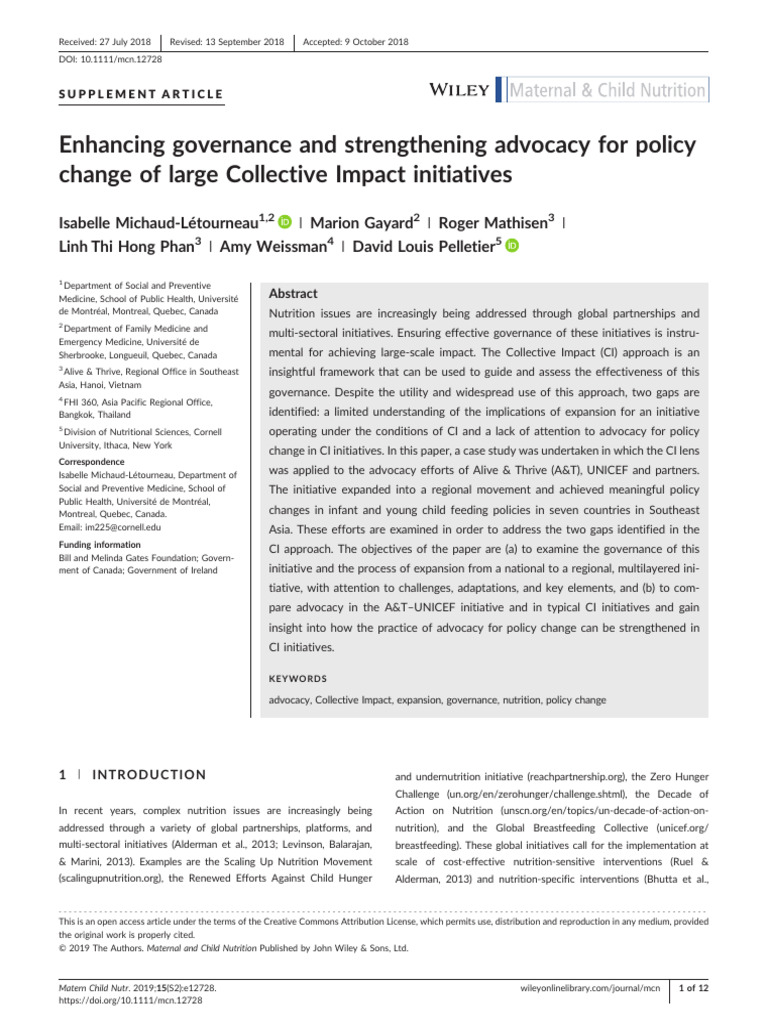 Enhancing Collective Impact Governance | PDF | Policy | Governance