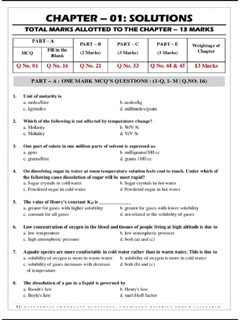 Chapter 1 - Solutions QB | PDF