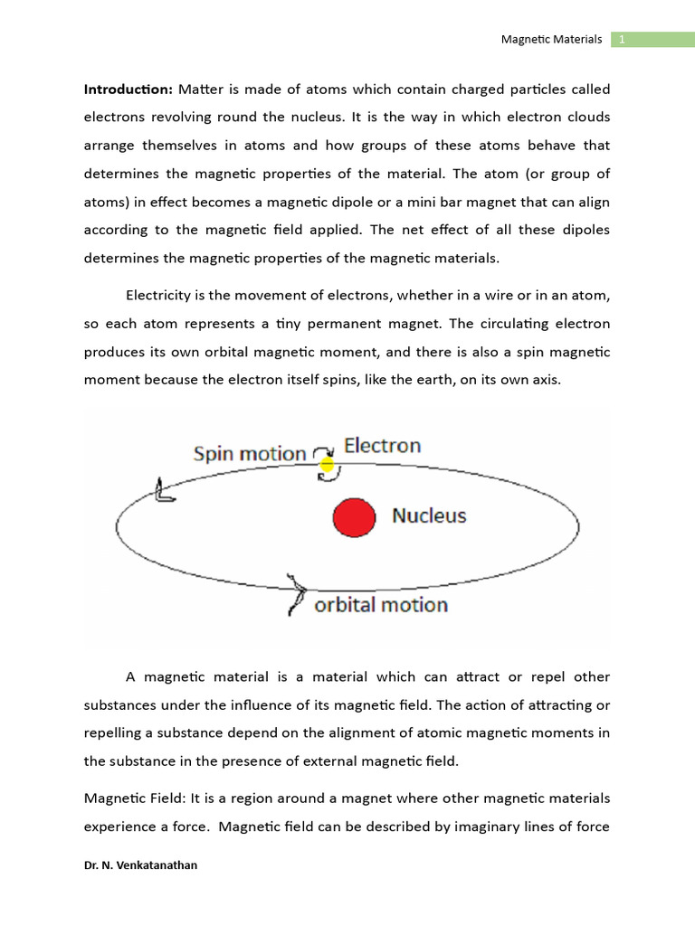Unit 3 - Magnetic Materials | PDF | Magnet | Electron