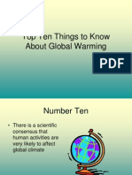 Top Ten Things to Know About Global Warming